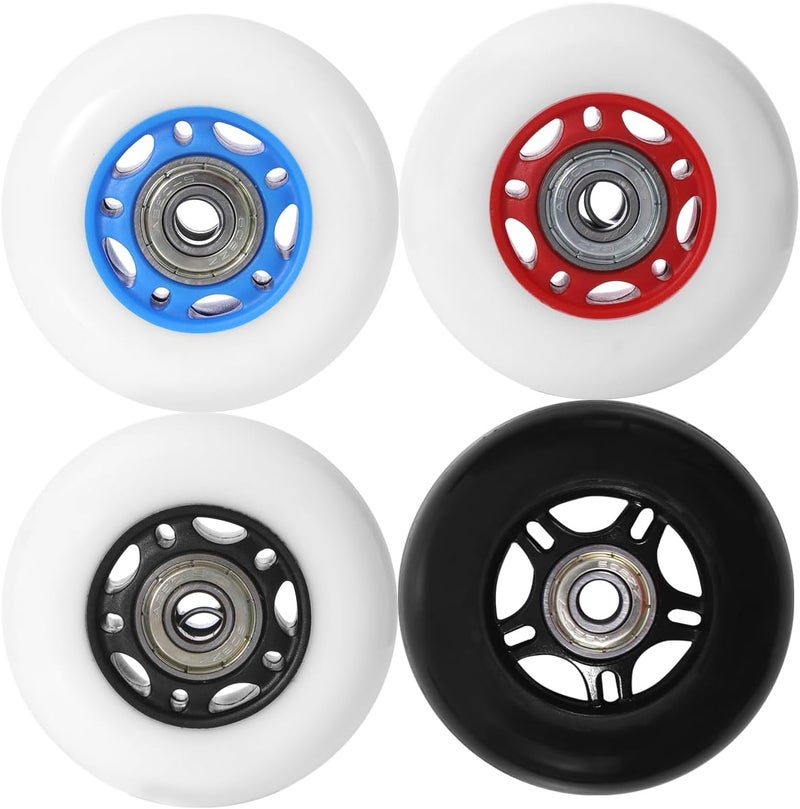 KAMIER Ripstick 68mm x 24mm Wheel Replacement for Razor 360 PowerRider RipRider FlashRider Caster Trike RipStik Ripster Ripsurf Kids Mini CasterBoard Skateboarded Scooter Wheels Parts Black (Set of 2) - Image 5